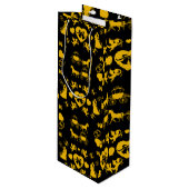 Paard en wagen Romantische bruiloft Wijn Cadeautas (Voorkant Gekanteld)