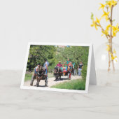 Paard-en-wagens in het park kaart (Gele Bloem)