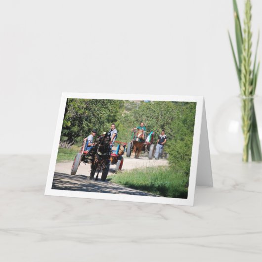 Paard-en-wagens in Park Kaart (Voorkant)