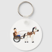 Paard-en-wagentje Ponykoets Sleutelhanger (Achterkant)