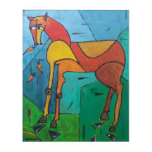 Paard en Wortelen Acryl Wall Art