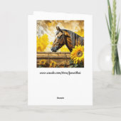 Paard en Zonnebloem | Sorry voor uw verlies Kaart (Achterkant)