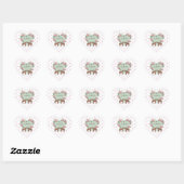Paard Equestrian Huwelijk Hart Sticker (Vel)