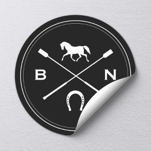 Paard Equine Elegant Paardrijden Ruitersport Ronde Sticker