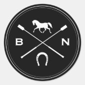 Paard Equine Elegant Paardrijden Ruitersport Ronde Sticker (Voorkant)