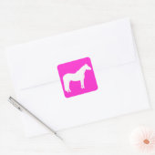 Paard Feest Thema Borden Easy Clean Up Vierkante Sticker (Envelop)