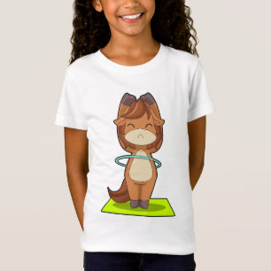 Paard Fitness Hoepel Workout Gymnastiek T-shirt
