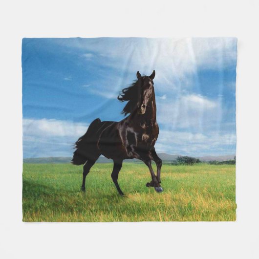 Paard Fleece Deken (Voorkant (Horizontaal))