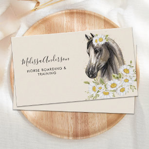  paard Floral gepersonaliseerde paardensport Visitekaartje