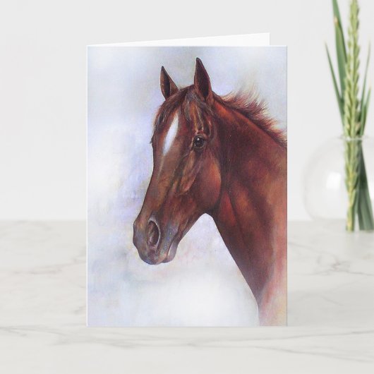 Paard fluisterend dier kunst kaart (Voorkant)