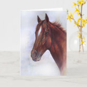 Paard fluisterend dier kunst kaart (Gele Bloem)