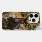 Paard foto en naam Case-Mate iPhone case (Achterkant (horizontaal))