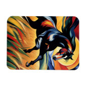 Paard Galloping in een Tarweveld Magneet (Horizontaal)