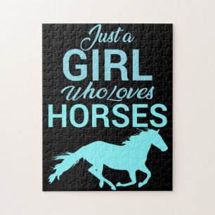 Paard Galop Een Meisje Dat Van Paarden Houdt Legpuzzel