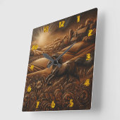 Paard galopperen op Sunrise Hills Vierkante Klok (Hoek)