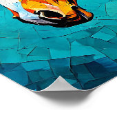 Paard Gebrandschilderd Glas Poster (Hoek)