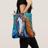 Paard Gebrandschilderd Glas Tote Bag (Dichtbij)