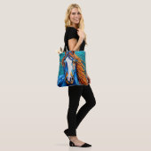 Paard Gebrandschilderd Glas Tote Bag (Op model)