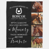 Paard Gedenk Geschenk - Equine Fleece Deken (Voorkant)