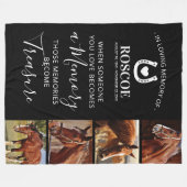 Paard Gedenk Geschenk - Equine Fleece Deken (Voorkant (Horizontaal))