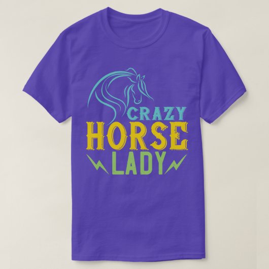 Paard Gek Paard Dame T-shirt (Design voorkant)