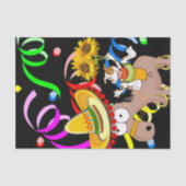 Paard Gelukkige Verjaardag Weefsel Papier (Voorkant)