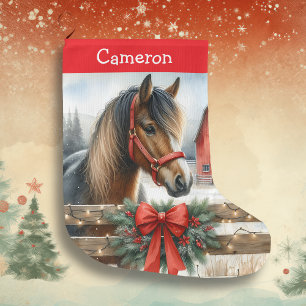 paard gepersonaliseerd grote kerstsok