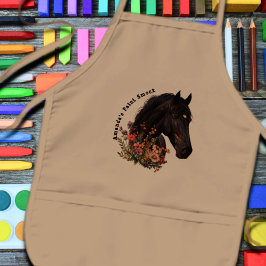 Paard gepersonaliseerde schilderij Smock Kinder Schort