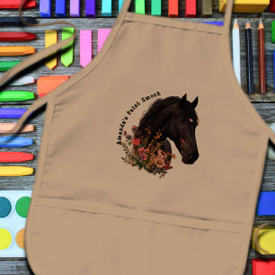 Paard gepersonaliseerde schilderij Smock Kinder Schort