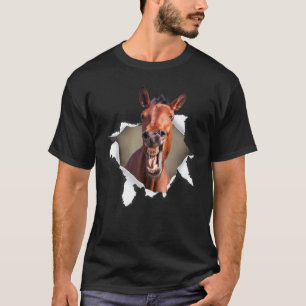 Paard Gescheurd Doek Paard Voor Meisjes Jongens Vr T-shirt