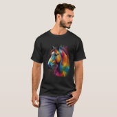 Paard geschilderd ontwerp t-shirt (Voorkant volledig)