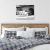 Paard getrokken brandweerauto, 1922 canvas afdruk (Insitu (Slaapkamer))