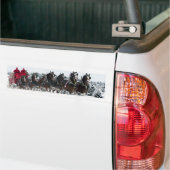 Paard getrokken slee rit bumpersticker (Op Truck)