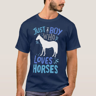 Paard gewoon een jongen die houdt van paarden cade t-shirt