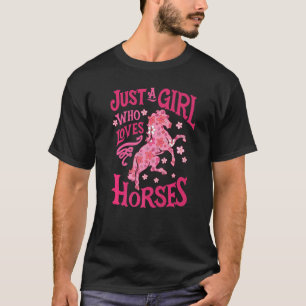 Paard Gewoon Een Meisje Dat Van Paardrijden Houdt T-shirt