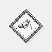 Paard Gingham Servet (Hoek)