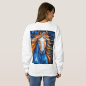 Paard Glas in Lood Trui (Achterkant volledig)