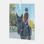 Paard glazen ornament speciale bestelling (Voorkant links)
