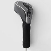 Paard Golf Headcover Met Gepersonaliseerde Tekst (Schuin)