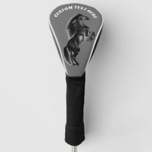 Paard Golf Headcover Met Gepersonaliseerde Tekst