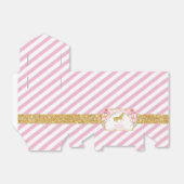 Paard Goud Glitter Roze Bloemen Dank u Verjaardag Bedankdoosjes (Uitgevouwen)