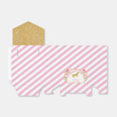 Paard Goud Glitter Roze Bloemen Dank u Verjaardag Bedankdoosjes (Uitgevouwen)