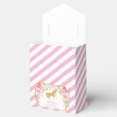 Paard Goud Glitter Roze Bloemen Dank u Verjaardag Bedankdoosjes (Geopend)