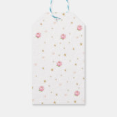 Paard Goud Roze Bloemen Verjaardagsgunst Dank u Cadeaulabel (Achterkant)