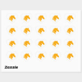 Paard Gouden Icoon Hart Sticker – Minimaal Estheti (Vel)