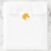 Paard Gouden Icoon Hart Sticker – Minimaal Estheti (Tas)