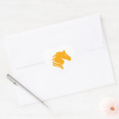 Paard Gouden Icoon Hart Sticker – Minimaal Estheti (Envelop)