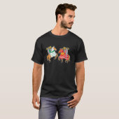 Paard Grappige Ridder Middeleeuwse Steekspel Ren F T-shirt (Voorkant volledig)