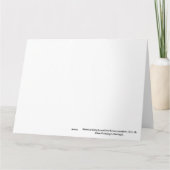 Paard grazen in een gele bloemen weide bedankkaart (Achterkant)