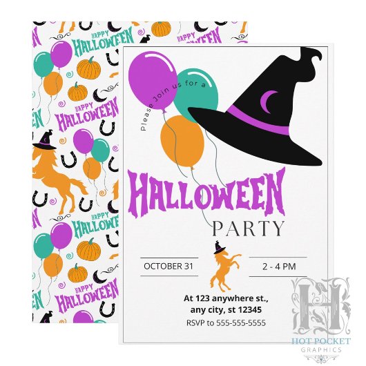 Paard Halloween Feest Uitnodiging